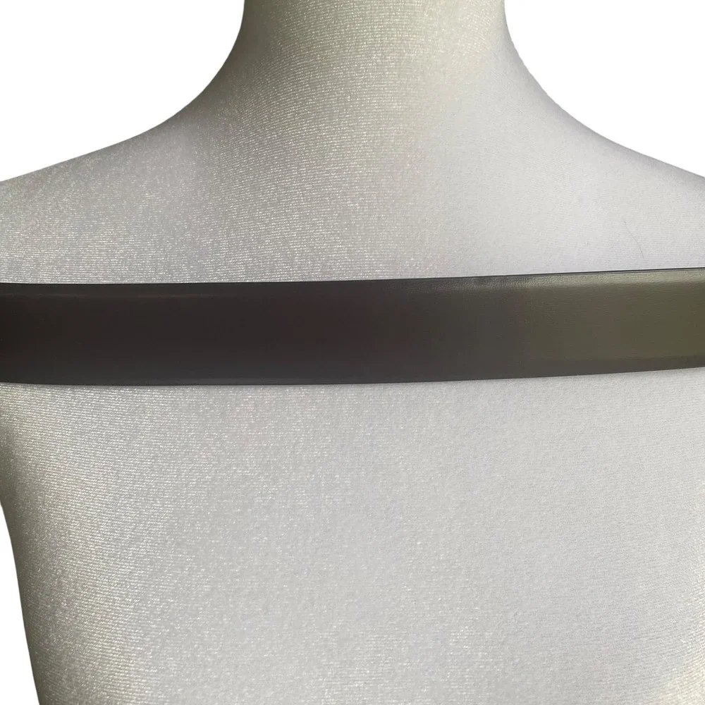 Vetelli Mens Reversible Leather Belt Black Brown Silver Swivel Buckle Size 36